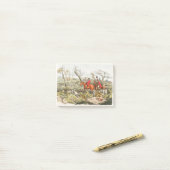 フォックス狩りスケッチのスポーツのイラストレーション ポストイット (デスク上)