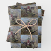 フォックス狩りラッピング紙フラットシートセット3 ラッピングペーパーシート (インサイチュ)