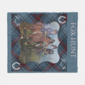 フォックス狩り フリースブランケット (正面(横))