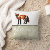 フォックス赤フォックスピローアートと文字 クッション (ブランケット)
