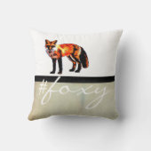 フォックス赤フォックスピローアートと文字 クッション (裏面)