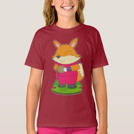 フォックス野球グローブ Tシャツ (正面)