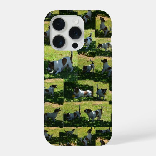 フォックス・テリア 写真コラージュ、 iPhoneケース (裏面)