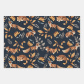 フォックス&バラ ラッピングペーパーシート (正面2)