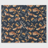 フォックス&バラ ラッピングペーパー (フラット)