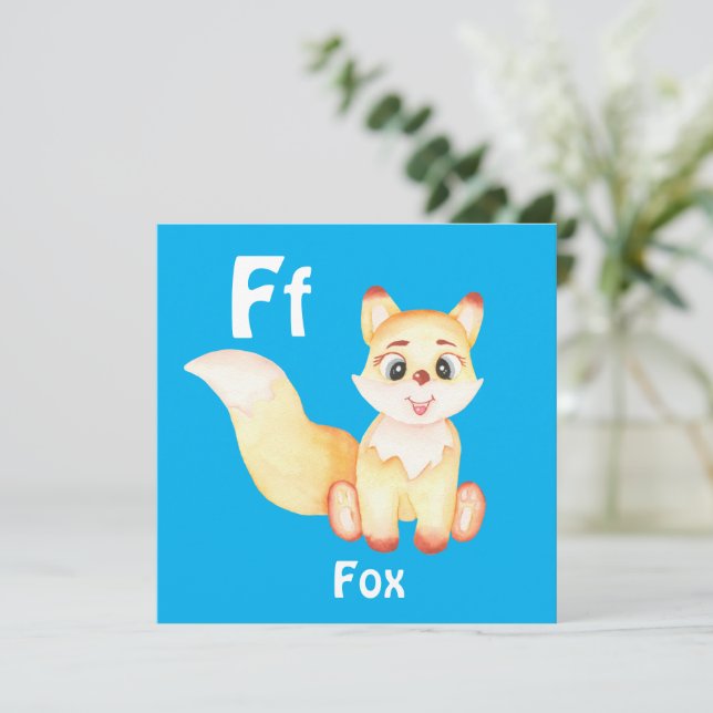 フォックス パーソナライズ ABC: 文字 F - お名前を追加 (スタンド正面)