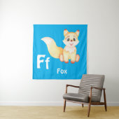フォックス パーソナライズ ABC: 文字 F - お名前を追加 タペストリー (インサイチュ)