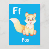 フォックス パーソナライズ ABC: 文字 F - お名前を追加 ポストカード (正面)