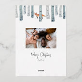 フォックス ホリデー ゴールド フォイル 写真カード (裏面)