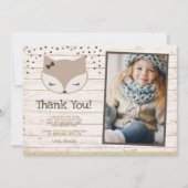 フォックス ワンダーランド 感謝カード 写真付き 招待状 (正面)