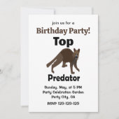 フォッサ マダガスカル 肉食動物 最強の捕食者 誕生日 招待状 (正面)