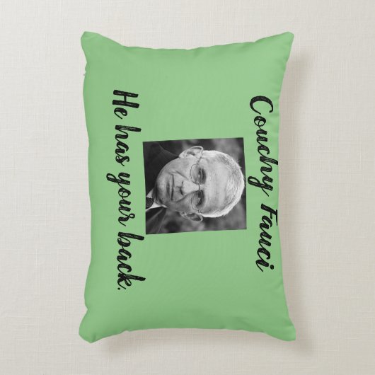 フォッチ博士、コーチー・フォッチ、彼はあなたの背中、緑を持っている アクセントクッション (正面(垂直))