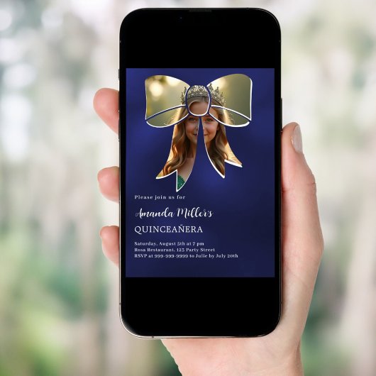 フォットボウ海軍ブルーキンセアニェラ 招待状