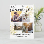 フォッモダントゴールド結婚フォイル サンキューカード (スタンド正面)