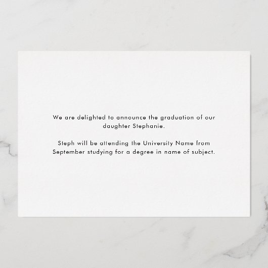 フォトおめでとうズGrad 2022発表金箔 箔招待状 (裏面)