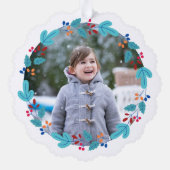 フォトおもしろい格言甘い格言小妖精や小人フローラリースかわいい オーナメントカード (裏面)