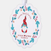 フォトおもしろい格言甘い格言小妖精や小人フローラリースかわいい オーナメントカード (左)