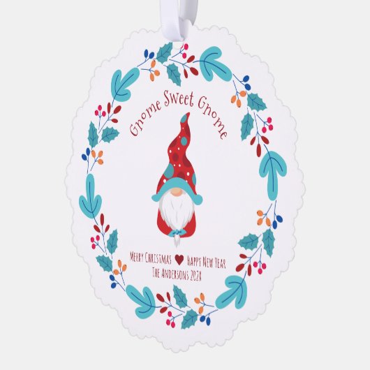 フォトおもしろい格言甘い格言小妖精や小人フローラリースかわいい オーナメントカード (左)