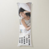 フォトおもしろい長距離人間関係ギフト ボディピロー (正面縦)