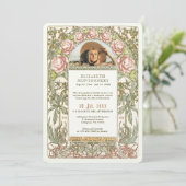 フォトお祝いのLife Peonies byミュシャ 招待状 (スタンド正面)