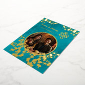 フォトさくらんぼブロッサム結婚チベット 箔招待状 (回転した状態)