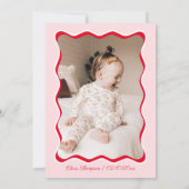 フォトさくらんぼ1st誕生日パーティー 招待状 (裏面)