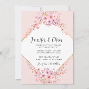 フォトさくらんぼBlossom QRコー結婚ド 招待状