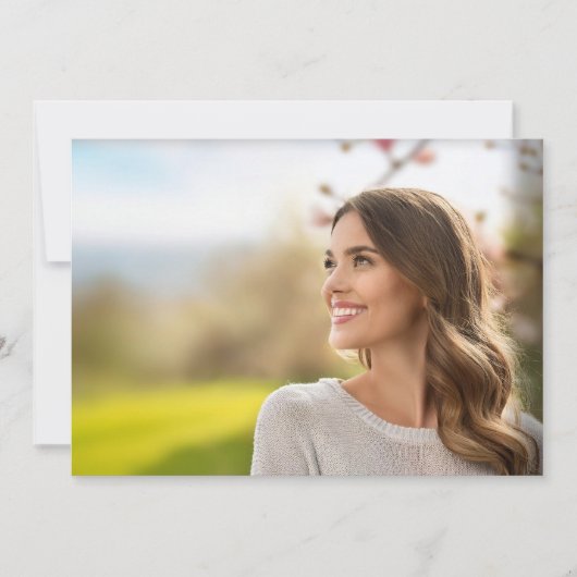 フォトのみデザイン卒業挿入 招待状 (正面)