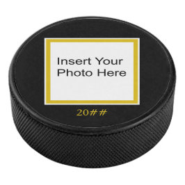 フォトのカスタマイズ黄色編集可能ホッケーパック アイスホッケーパック