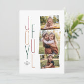 フォトのコラージュカラフルのホリデーカード シーズンカード (スタンド正面)