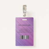 フォトのビジネスIDストライプ バッジ (裏面クリップ)