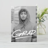 フォトの破線の卒業パーティー 招待状 (スタンド正面)