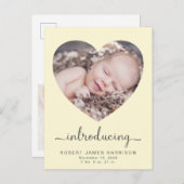 フォトの紹介イエローベビー誕生 案内ポストカード (正面/裏面)
