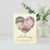 フォトの紹介イエローベビー誕生 案内ポストカード (スタンド正面)