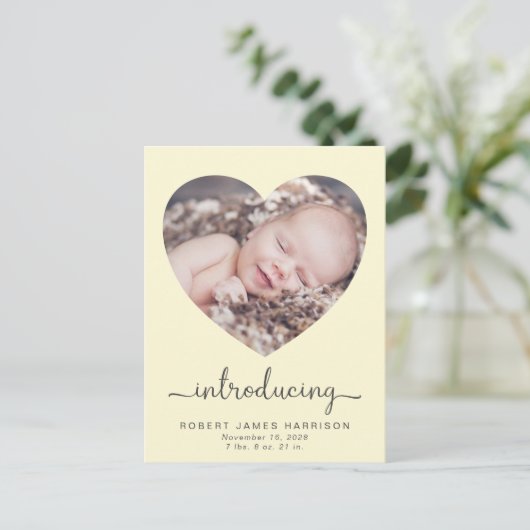 フォトの紹介イエローベビー誕生 案内ポストカード (スタンド正面)