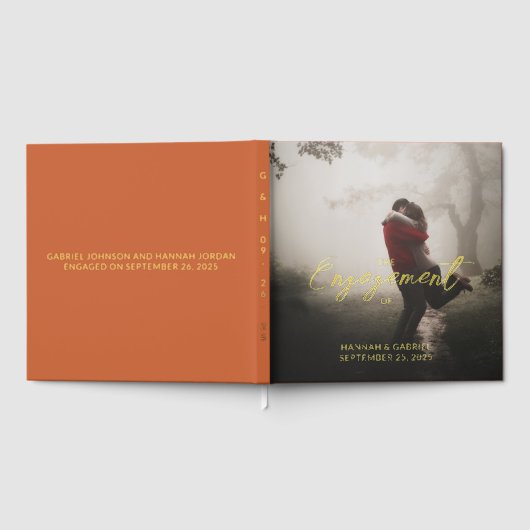 フォトの結婚婚約パーティフォイルのゲストブックの追加 ゲストブック (全面)