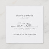 フォトの追加美しいサロンフォトカード スクエア名刺 (裏面)