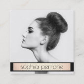 フォトの追加美しいサロンフォトカード スクエア名刺 (正面)