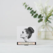 フォトの追加美しいサロンフォトカード スクエア名刺 (スタンド正面)