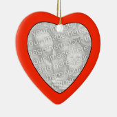 フォトの追加赤いハートオーナメント セラミックオーナメント (右)