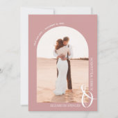 フォトほこりっぽいバラQRコード結婚ズ セーブザデート (正面)