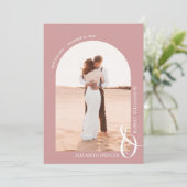 フォトほこりっぽいバラQRコード結婚ズ セーブザデート (スタンド正面)