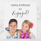 フォトを追加 結婚式前パーティー ワインラベル (シングルラベル)