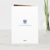 フォトアお洒落ート誕生日ガールボホ金ゴールド紫 カード (裏面)