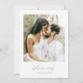 フォトアイスエレガントクリームスコップブライダルシャワー 招待状 (裏面)