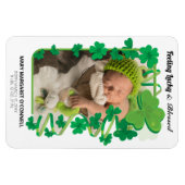 フォトアイリッシュシャームロックベビー発表 マグネット (横)