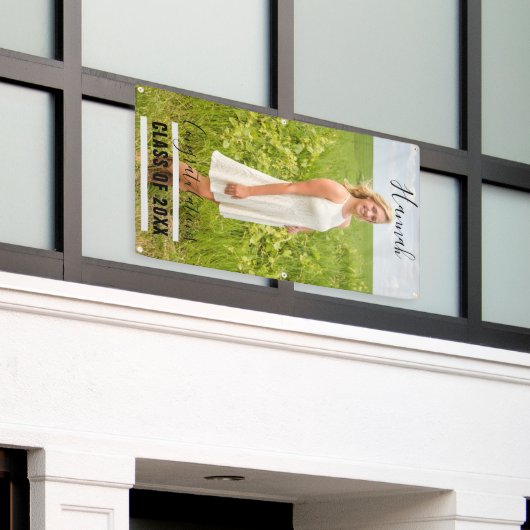 フォトアウトドア卒業パーティーの追加 横断幕 (ビルの外側)