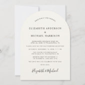 フォトアエレガントーチクリームウェディングレセプション 招待状 (裏面)