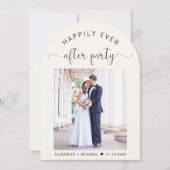 フォトアエレガントーチクリームウェディングレセプション 招待状 (正面)