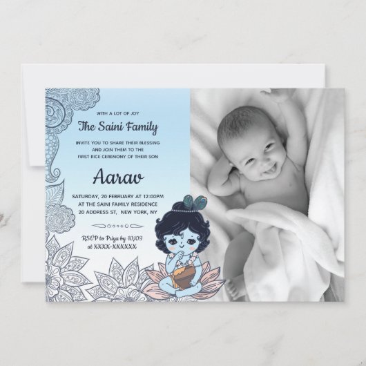 フォトアナンパラシャンファースト米式招待状 招待状 (正面)